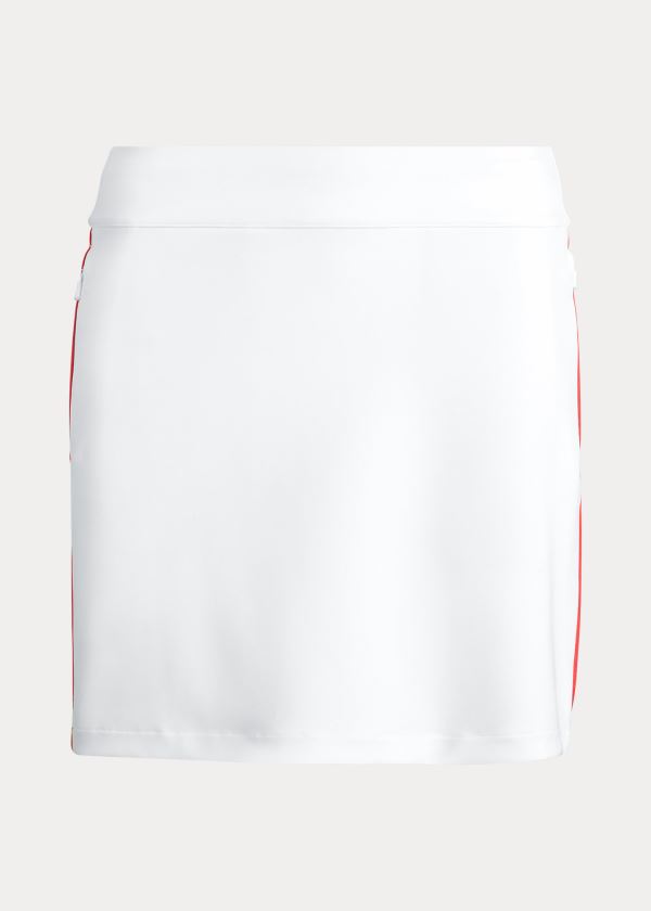 Skorts Ralph Lauren Mujer Blancos - Side-Stripe Golf - HGFVK5361